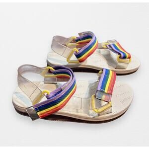 NWT Mini Melissa Papete + Rider Rainbow Sandals, Size 4